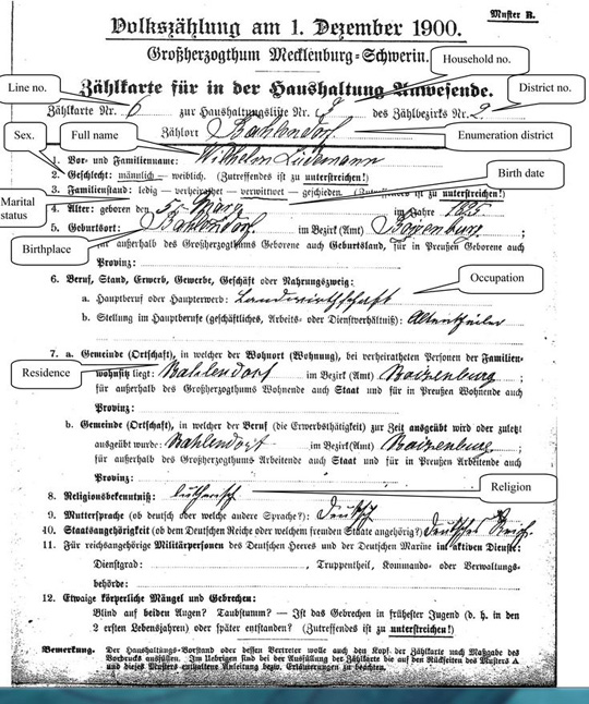 Mecklenburg-Schwerin 1900 census